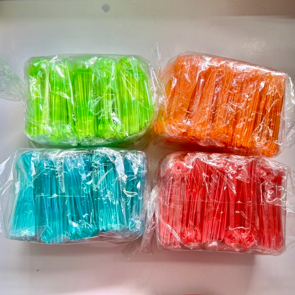 ส้อมพลาสติก ส้อมจิ้มผลไม้ ส้อม2ง่าม จำนวน 500ชิ้น/ห่อ