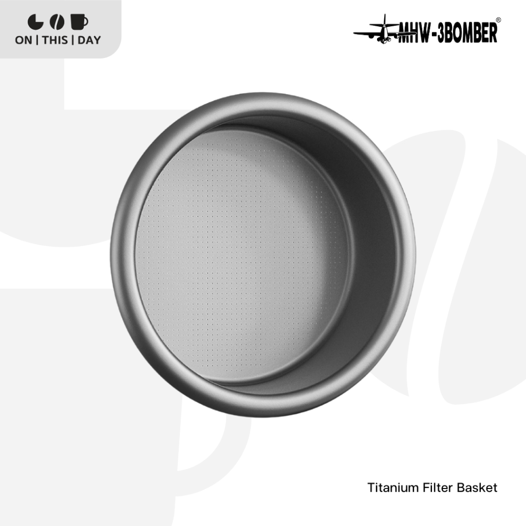 MHW-3BOMBER Titanium Filter Basket ตะกร้ากรองผงกาแฟ สำหรับก้านชง ขนาด 58 mm