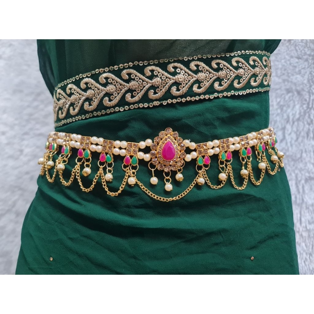 ส่งฟรี เข็มขัดอินเดีย indian waist belt สินค้าใหม่ รูปที่ 6
