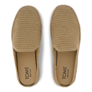 TOMS รองเท้าลำลองผู้ชาย สลิปออน รุ่น Santiago Mule Oatmeal Engineered Matte Mesh (CG) รองเท้าลิขสิทธิ์แท้