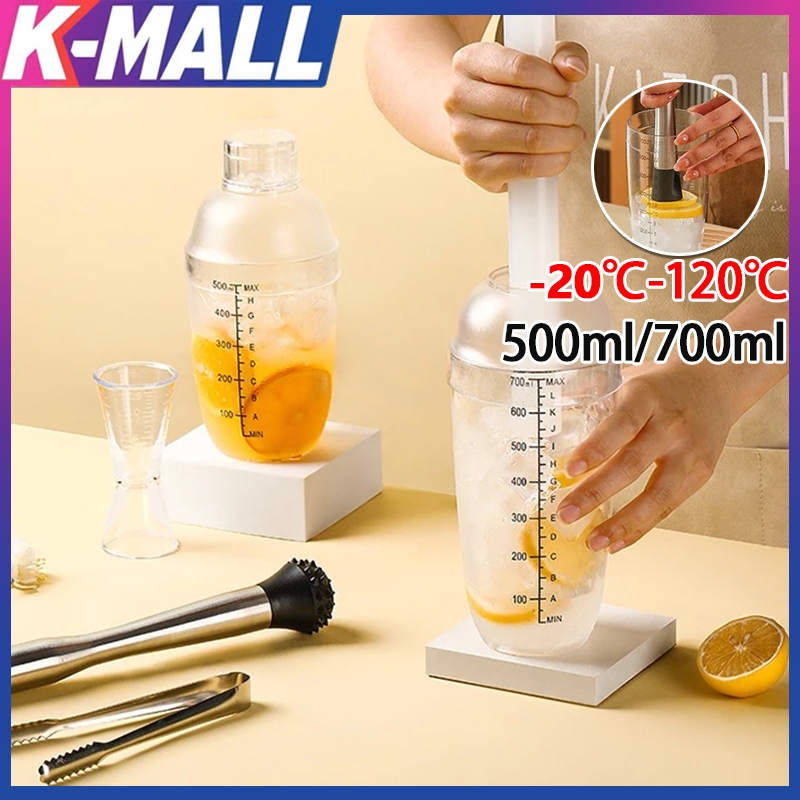 เชคเกอร์ แก้วเชค กระบอกเชค 300ml 500ml 700ml 1000ml Plastic Cocktail Shaker Mixer เชคเกอร์พลาสติก แก้วเชคค็อกเทล