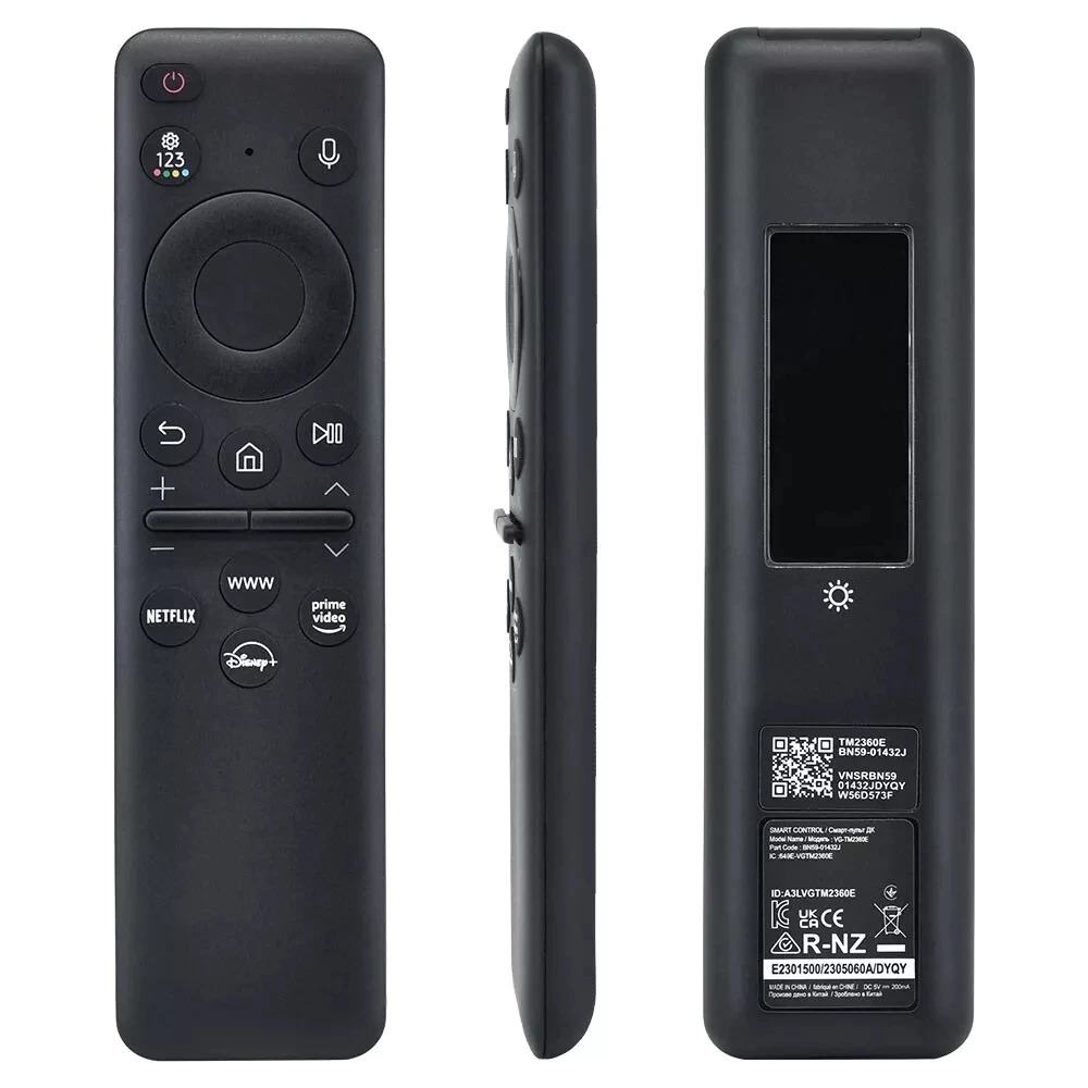 Samsung BN59-01432J Solar TM2360E Solar Cell Voice Remote สําหรับ 2023 Samsung TV QN85C CU8000 Samsu