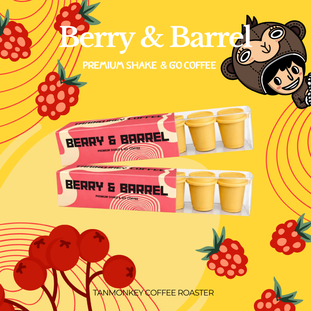 Tanmonkey Shake & Go Berry & Barrel กาแฟฟรีซดราย Specialty Cold Brew Freeze Dried Coffee