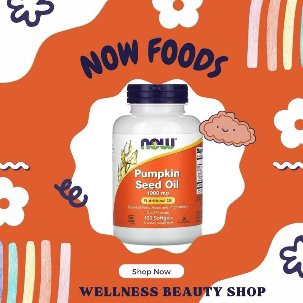 พร้อมส่ง/exp.2028 Now Foods Pumpkin seed oil 100softgels สินค้านำเข้าจากอเมริกา