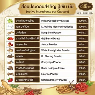 [ส่งฟรี] ปูเสิ้น บีบี สูตรโดนใจคุณผู้ชาย 1กล่องมี10 แคปซูล ผลิตภัณเสริมอาหาร