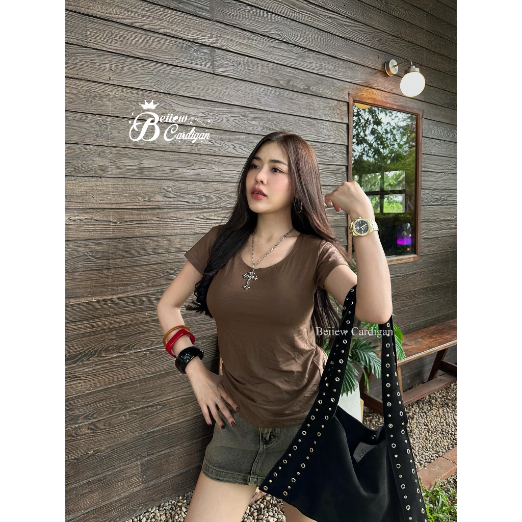 BEIIEW  เสื้อเรย่อนทรงสวย ใส่แล้วหุ่นละมุนมาก 🔥 ผ้านิ่ม ลื่น เย็น ใส่สบาย ไม่อึดอัด ทรงเข้ารูปกำลังดี เก็บทรงสวย ไม่รัด - รูปที่ 5