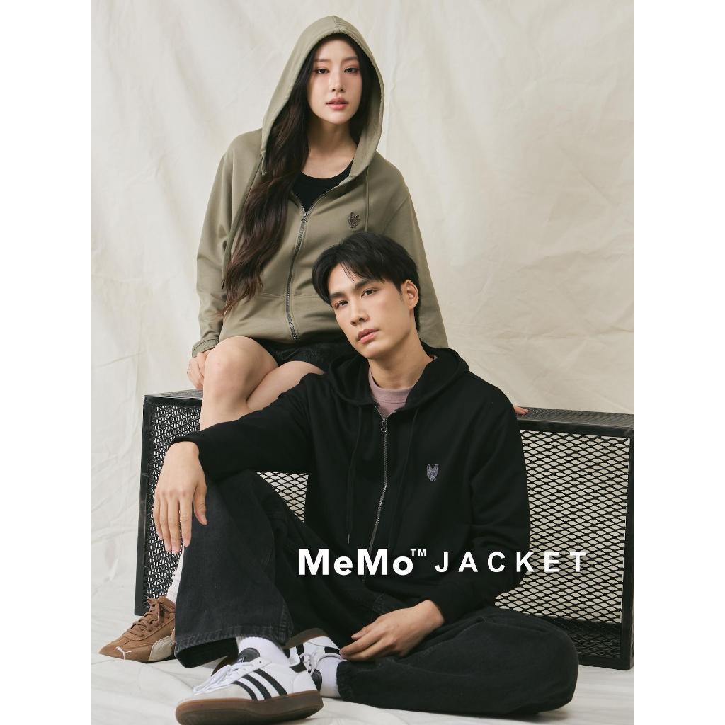 MeMo™ | Jacket (New) | เสื้อแจ็คเก็ตมีฮู้ด ปักโลโก้พรีเมียม (The Fox) ผ้า Baby French หนานุ่ม