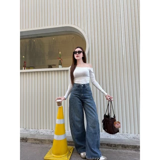 Niyom Jeans collection The Forest : กางเกงยีนส์ รุ่น B305.3 ทรงกระบอกใหญ่ ทรงบอลลูน