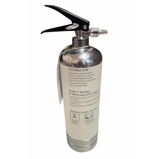 (ถังสแตนเลส) 2ปอนด์ ถังดับเพลิง LCF500 1ลิตร X-Fire 1L F-500 คล้าย AVD สถานี EV แบตเตอรี่รถEV สเปรย์ดับเพลิง พกพา F500