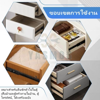 1คู่/2ตัว รางลิ้นชักลูกปืน สีดำ ​​รางสไลด์เงียบ​​ ปิดนุ่มนวล รางลูกปืน 8.5/10/12/14/16/18/20นิ้ว รางเลื่อนลิ้นชัก
