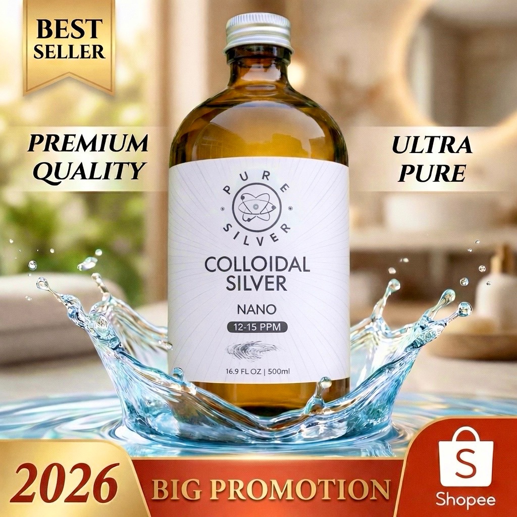 Colloidal Silver 500 ml (16.9 oz), ซิลเวอร์นาโน, 12-15 PPM Pure Colloidal Nano Silver