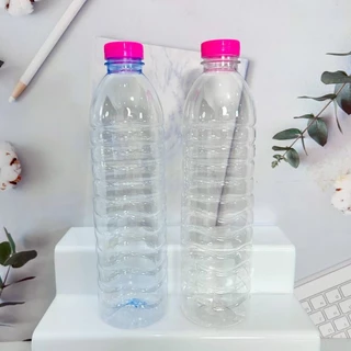 60 ใบ/แพ็ค ขวดน้ำพลาสติก 600 ML ทรงกลม ฟรีฝาขวด มีให้เลือก 9 สี