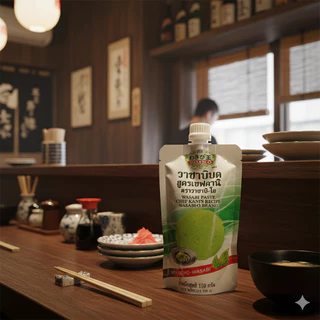 Wasabi Paste 150g Wasabi-O สูตรเชฟคานิ วาซาบิสดบด ตราวาซาบิ-โอ เหมาะสำหรับทาน keto diet ได้