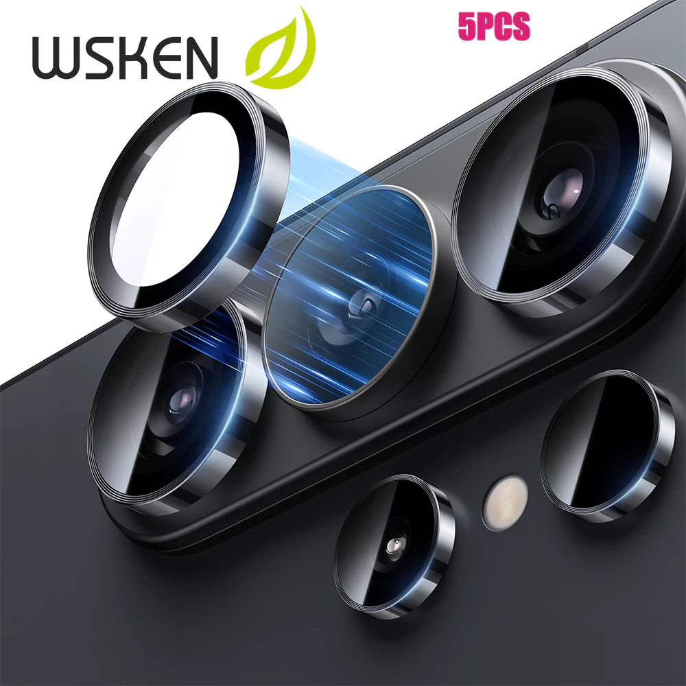 NEW WSKEN for Samsung S26 Ultra ตัวป้องกันเลนส์กล้อง 9H ฟิล์มกระจก โลหะผสมอลูมิเนียม ฟิล์มกล้อง Ring Ultra-HD กล้องหลัง
