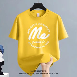 1326 สตรีทแฟชั่น CASUAL เสื้อยืด สีขาว-ดำ ลายการ์ตูน NEW YEAR OVERSIZE เสื้อยืดผู้ชาย COOL คอกลม ผู้ชาย