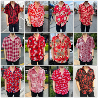 ( M ) เชิ้ตโทนแดง งานดี ผ้าไหมอิตาลี 🔥 M , L , XL , XXL