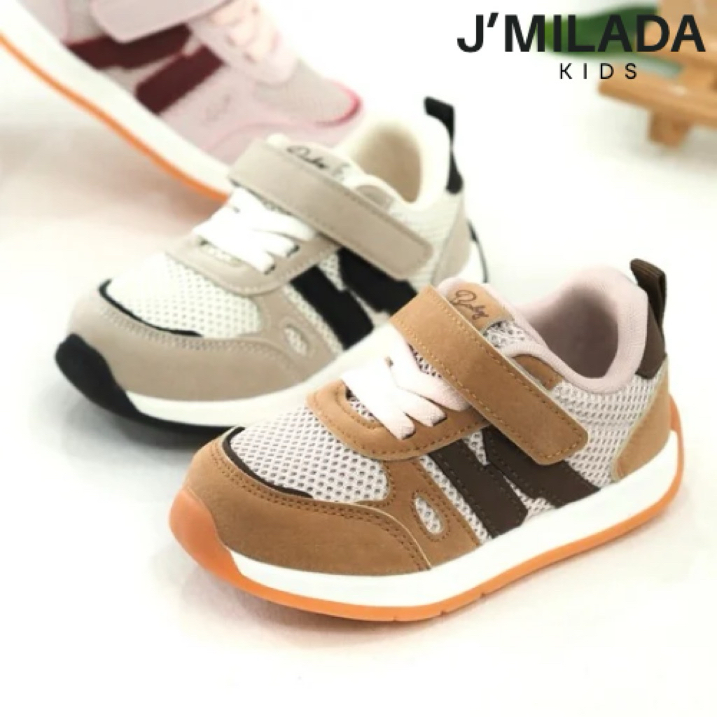 J'Milada Kids รองเท้าผ้าใบเด็ก รองเท้าเด็กผู้ชาย รองเท้าเด็กผู้หญิง วัยหัดเดิน-2 ขวบ นุ่ม เบาสบาย คุณภาพพรีเมี่ยม (MY19)