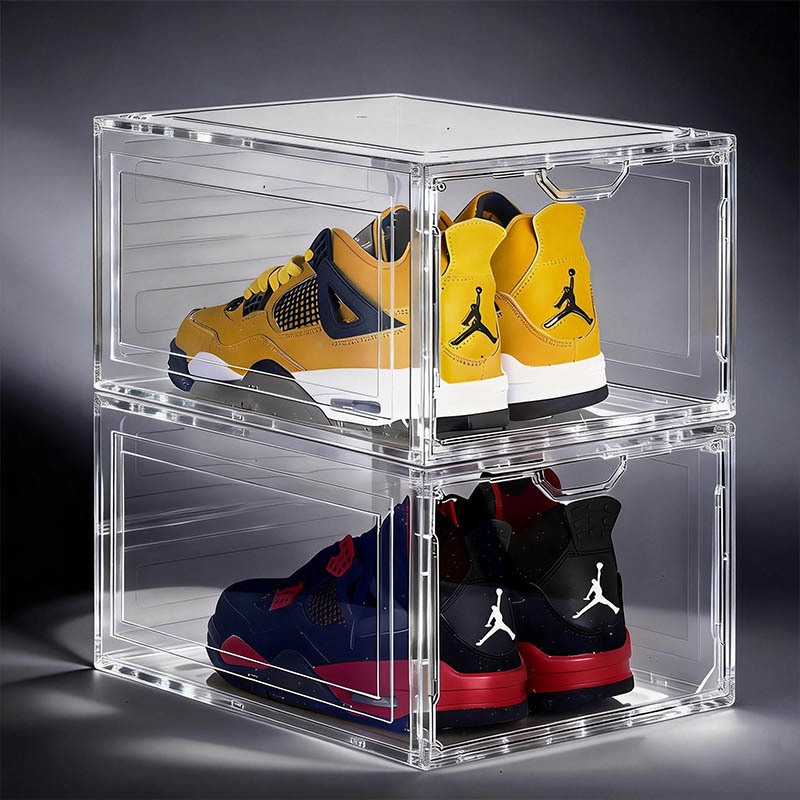Living Pace กล่องวางรองเท้า โปร่งใส ชั้นวางรองเท้า PP คุณภาพสูง ตู้วางรองเท้า กล่องรองเท้า