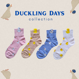 💙🪿 ถุงเท้าข้อกลางน้องเป็ดลายสีสดใส คอลเลคชั่น“Duckling Days”…