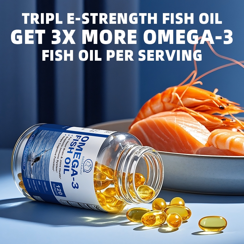BEAU Fish Oil 120 PCS โอเมก้า-3 เข้มข้น สนับสนุนสุขภาพหัวใจ • สุขภาพสมอง • ระบบภูมิคุ้มกัน • และความยืดหยุ่นของข้ - รูปที่ 4