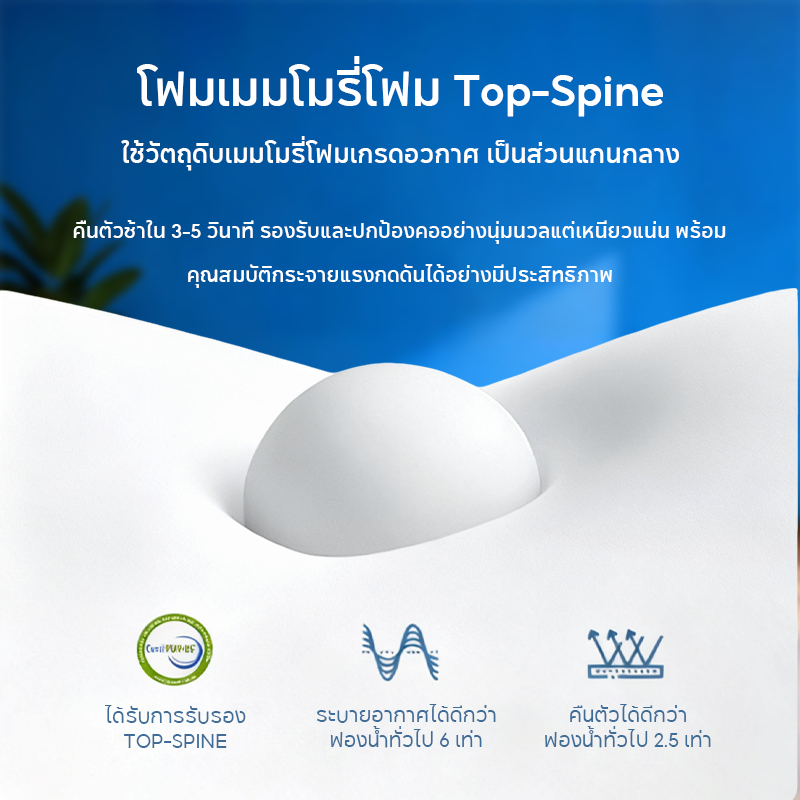 DreamHug ท็อปเปอร์ ยางพารา เมมโมรี่โฟม หนา 2.5/3.5 นิ้ว แก้ปวดหลัง พับได้ ไร้กลิ่น - รูปที่ 3