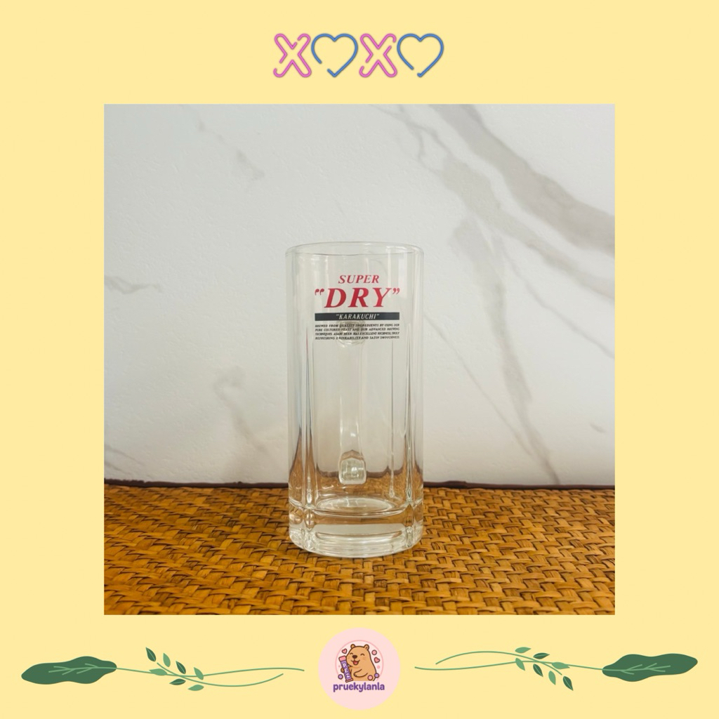 แก้วเบียร์มีหูจับ ASAHI SUPER DRY KARAKUCHI มือสอง จากญี่ปุ่น 🍻🇯🇵