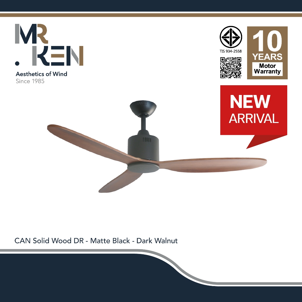 พัดลมเพดาน MR KEN รุ่น FARO NL DC Motor  ใบพัดไม้แท้ ขนาด 40" เเละ 52" พร้อมรีโมทคอนโทรล