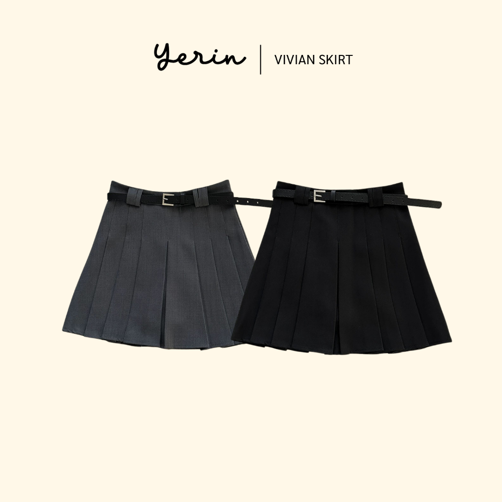 YERIN - Vivian Skirt กระโปรงเทนนิส มาพร้อมเข็มขัด