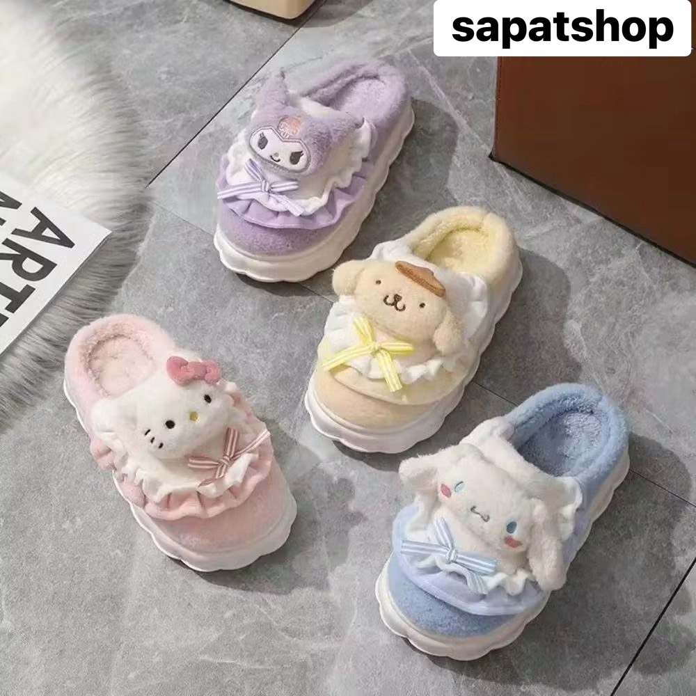 (พร้ออมส่งจากไทย) รองเท้าผู้หญิง สลิปเปอร์ ซานตาริโอ้ Bag Heel คุโรมิ ซินนามอน พุดดิ้ง เมโลดี้ คิตตี้ นุ่ม เบา มีส้น