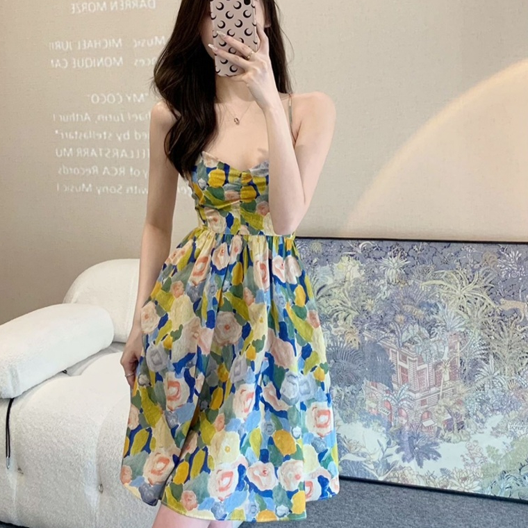 aililai1688 เดรส สั้น สายเดี่ยว ผู้หญิง ทรงเข้ารูปน่ารักๆ โชว์งานผิวเบาๆ สวยละมุน จ่งจากกรุงเทพฯ