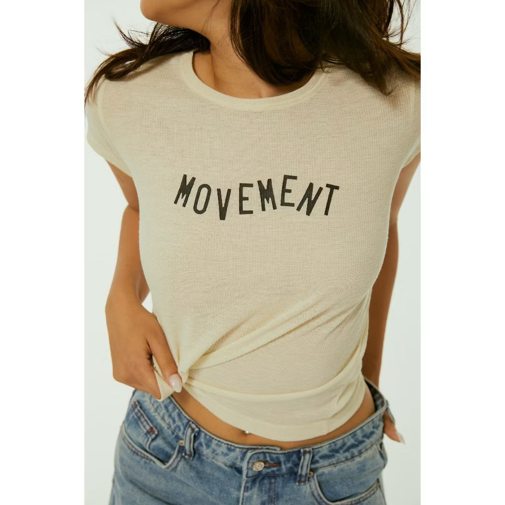 (Used like new) Rally Movement Slim-fit tee - เสื้อยืดลายโลโก้ Movement ทรง Slim-fit