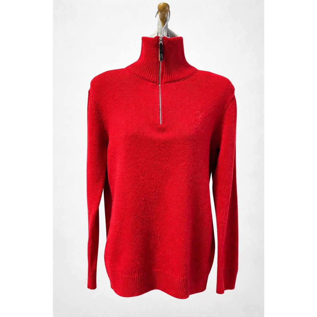 [ส่งต่อ]เสื้อไหมพรม LFC แท้ 💯 ซิปครึ่งคอ Liverpool สีแดง | เสื้อกันหนาวลิเวอร์พูล ของแท้ ไซส์ XS