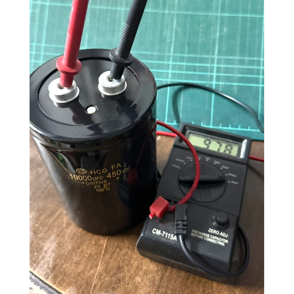 ของใหม่ๆ C 10000UF 450VDC ค่า+-20%ตัวสวยQCก่อนส่ง 9x13CM 10000UF 450V คาปาซิเตอร์ 10000UF คาปาโซล่าเ