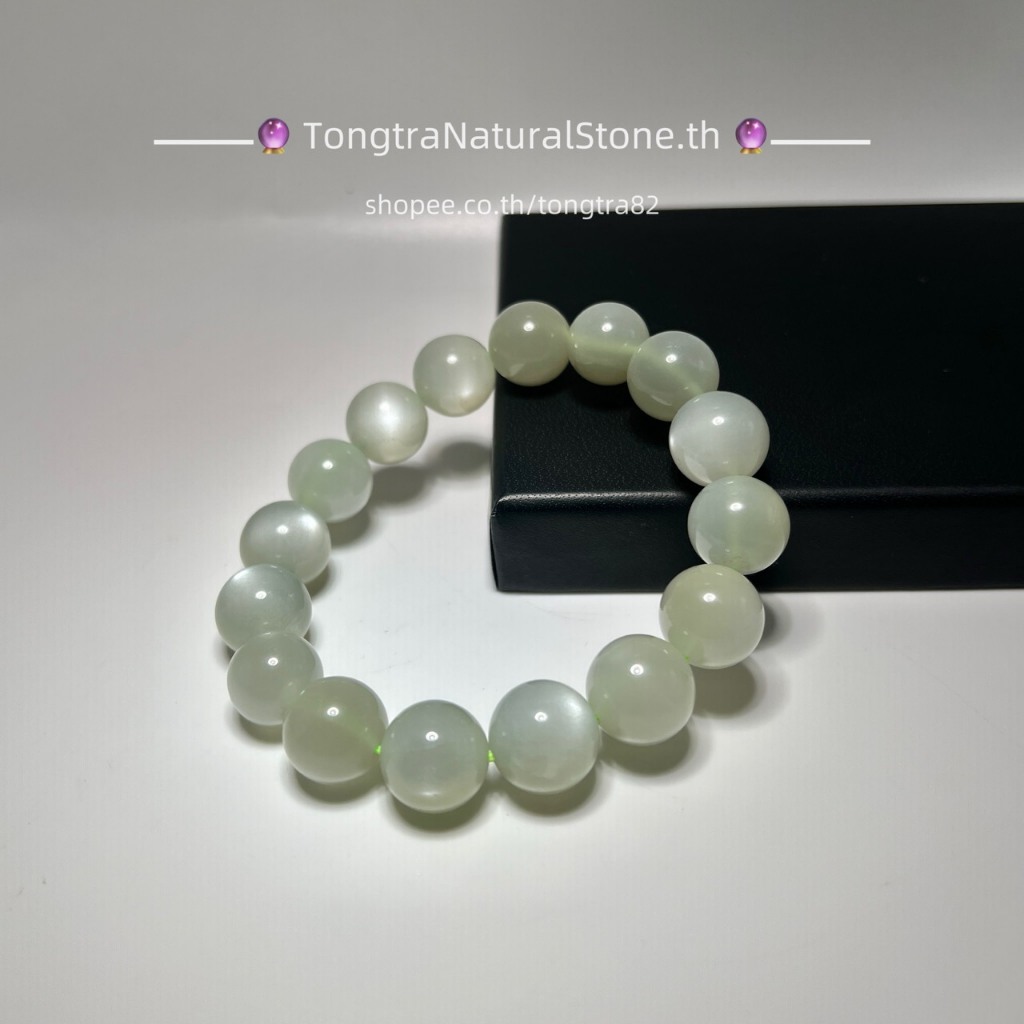 สร้อยข้อมือหิน กรีนมูนสโตน(Moonstone) 