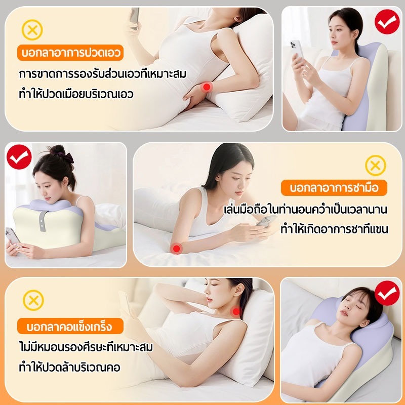 【หมอน】พนักพิงขนาดใหญ่ รองรับเอว ชุดเบาะ นุ่ม ปรับมุมได้ หลายท่า มีหมอนรองคอ หมอนคู่รัก ความสุขทางเพศ หมอนการติดตั้ง - รูปที่ 2