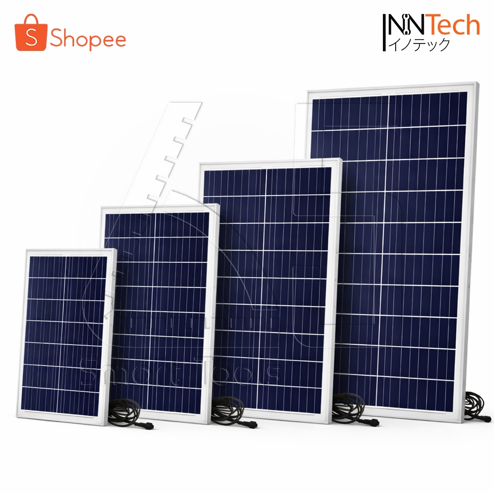 [ลดพิเศษ] BLUETECH แผงโซล่าเซลล์ 6V พร้อมขาตั้ง สายยาว PolyCrystalline Solar Panel สำหรับ ไฟโซล่าเซล