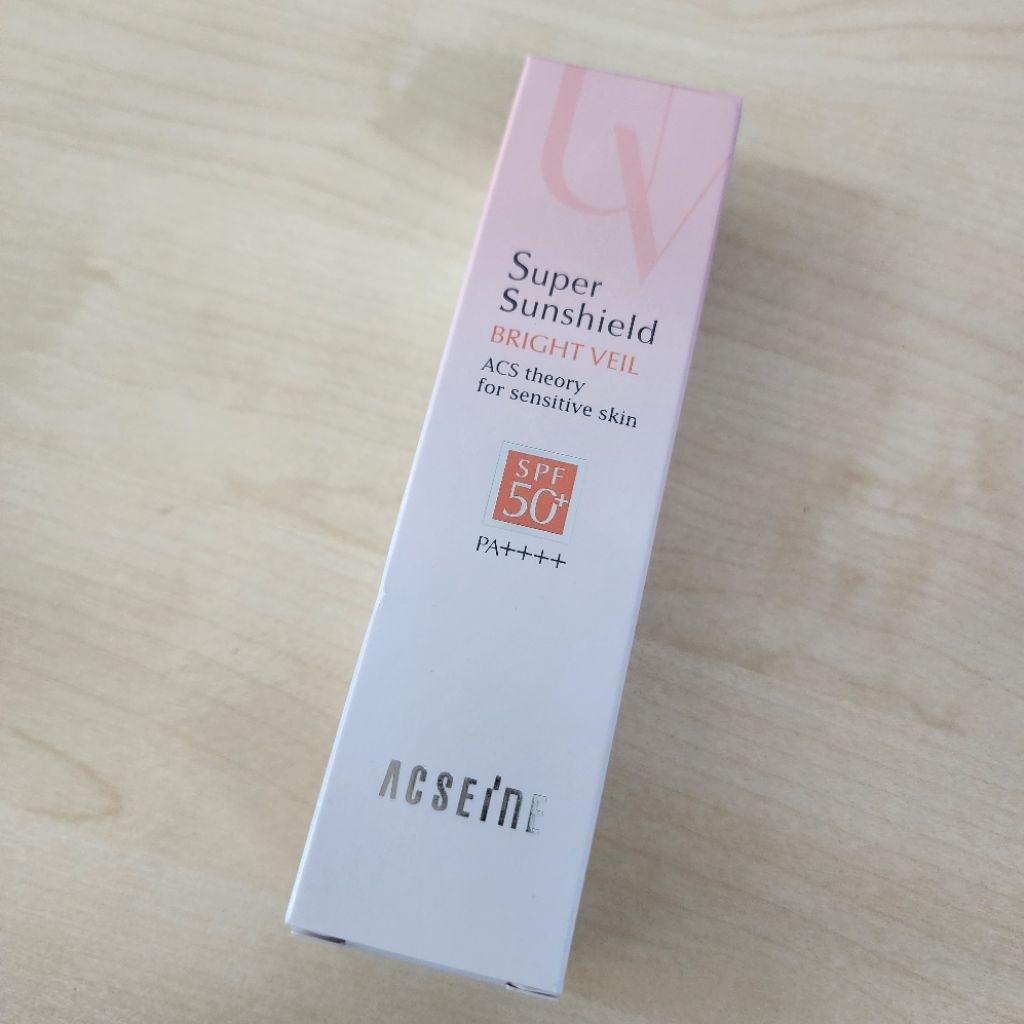 กันแดด ACSEINE Super Sunshield BRIGHT VEIL (Pink) SPF50+ / PA+++ กันแดดเมคอัพเบสและปกป้องรังสี UV