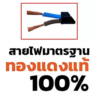 BEWON สายไฟ VCT 2x1.5 30 เมตร พร้อมหัวปลั๊กขากลม