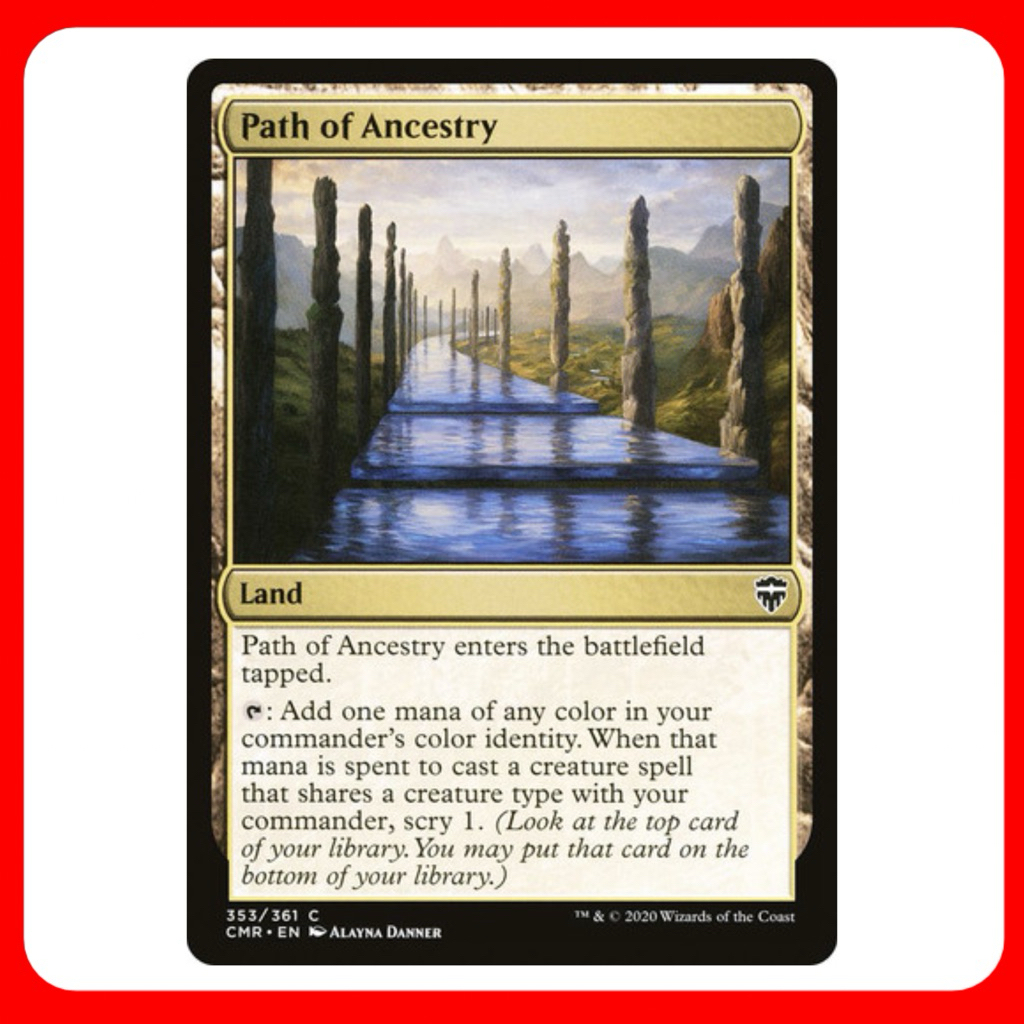 [MTG] Path of Ancestry [CMR] [LAND] [COMMON] [NORMAL] [ENG] (การ์ดเมจิค / Magic the Gathering) [EDH]