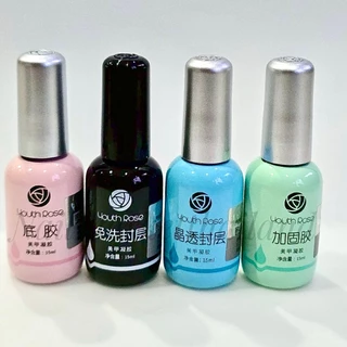 YOUTH ROSE®️ รวมตัวเลือก 15ml. Base gel●Hard gel●Top coat●Topกระจก ของแท้นำเข้า พร้อมส่ง