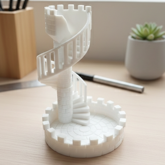 Fantasy Spiral Staircase Dice Tower 🎲🏰3D Print