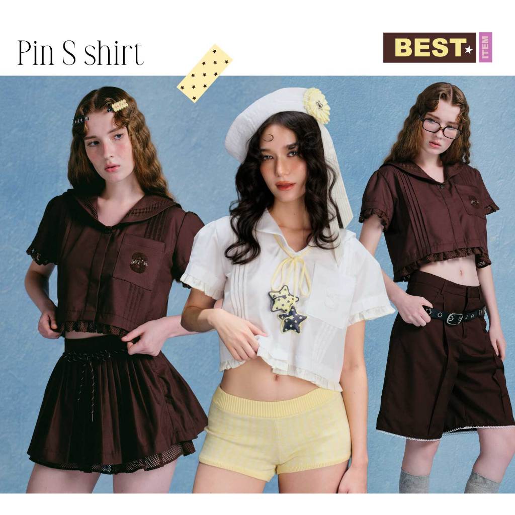 Sarin Pin S shirt เสื้อเชิ้ตตัวสั้น preorder