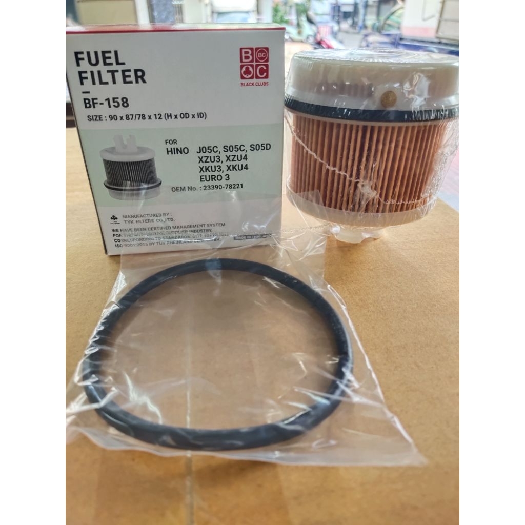 ไส้กรองน้ำมันดีเซล BF158 สำหรับ Hino Dutro XZU300/400 EURO3 ฮีโน่ DUTRO EU3 XZU600R-720R N04C, JO5C 