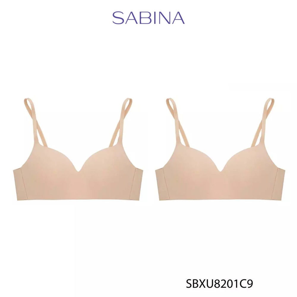 Sabina (Set 2 ชิ้น) Pretty Perfect Level 1 เสื้อชั้นใน ไร้โครง รหัส SBXU8201C9 - สีเนื้อ