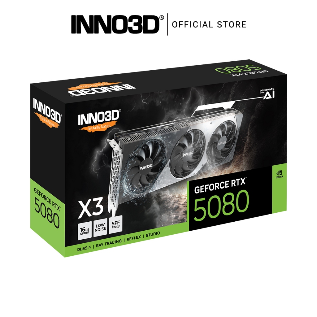 VGA INNO3D RTX 5080 X3 16GB GDDR7 3XDP-HDMI : N50803-16D7-176068N