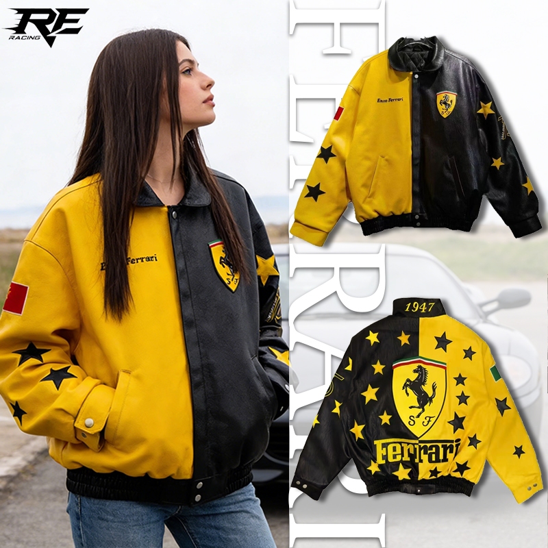 [พร้อมส่ง]F1 เสื้อกันลมจักรยานย้อนยุคแขนยาวผู้หญิง เสื้อโค้ทกันน้ํามอเตอร์ไปักลายสูงคุณภาพสูง jacket