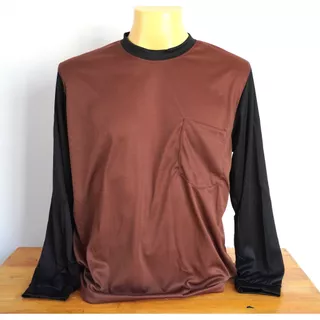 เสื้อคนงานแขนยาวคอกลม แขนดำ ผ้าไมโครโพลีเอสเตอร์ รอบอก 42-46 นิ้ว เสื้อทีม ยูนิฟอร์ม Suncolor