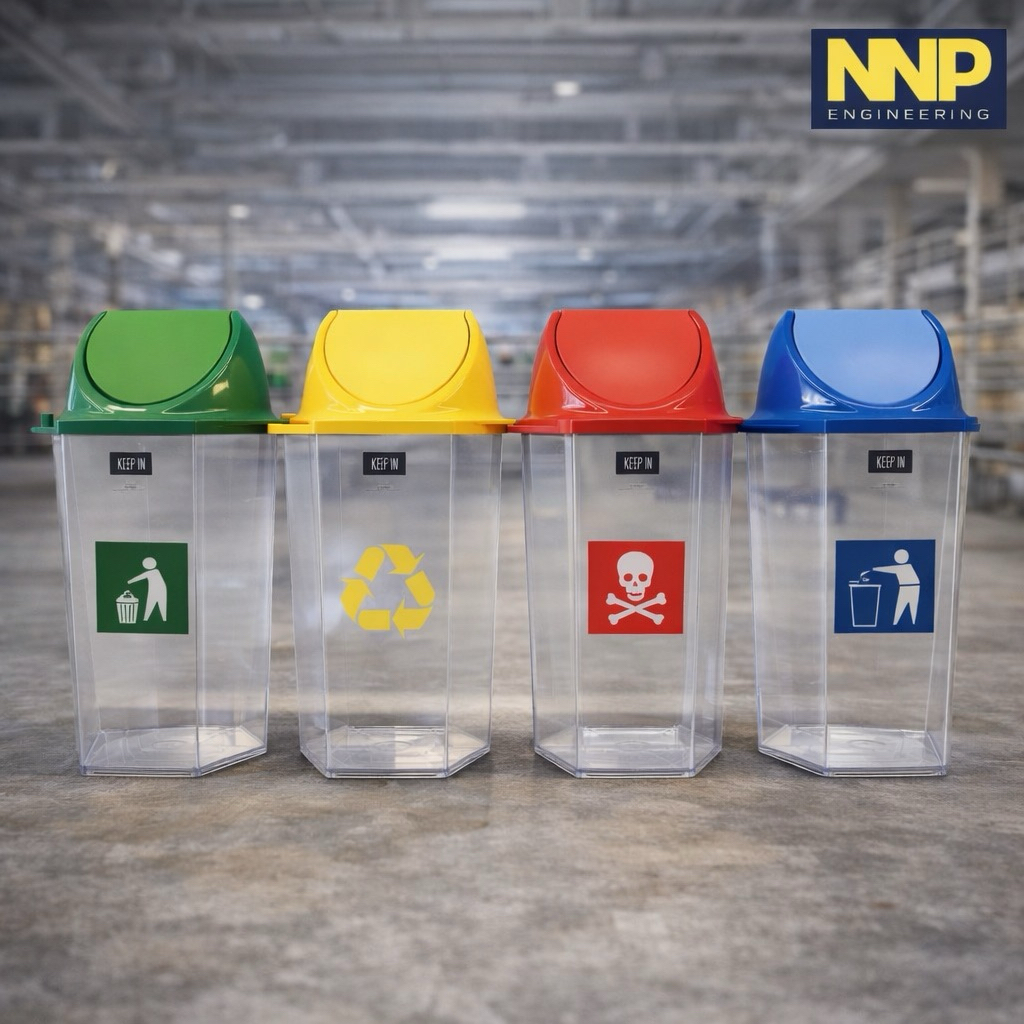 KEEP IN ถังขยะหกเหลี่ยม มีครบสี 56 ลิตร สกรีน /ไม่สกรีน RW9271+3 RW9271+4 ออกใบกำกับภาษีได้