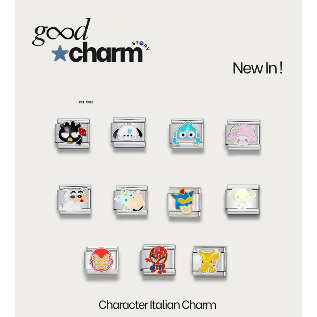 Character Italian Charm Bracelet (พร้อมส่ง) 📦🚚