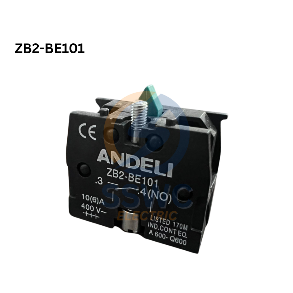 Auxiliary Contact Block (คอนแทคเสริม) ยี่ห้อ ANDELI รุ่น ZB2-BE101,ZB2-BE102